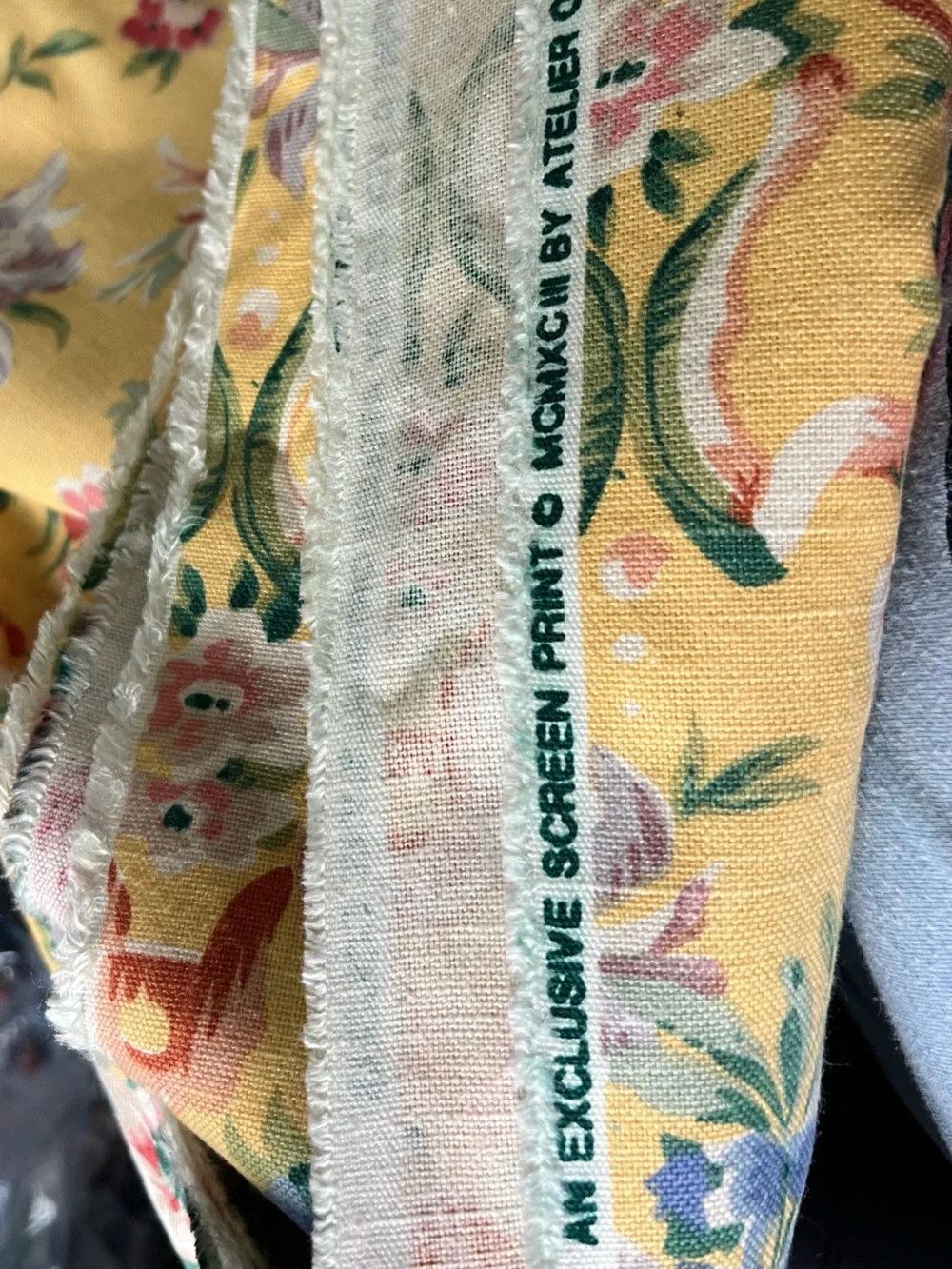 Vintage Atelier Originals 1991 Floral Decorator Fabric 4.33 Yards 55” Wide